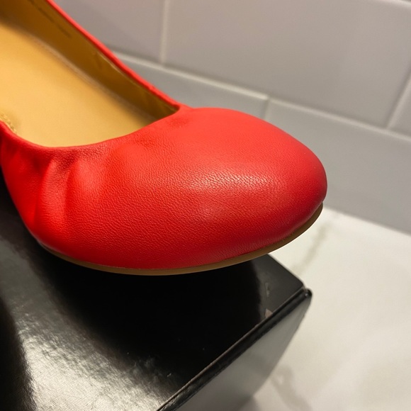 J. Crew Factory Anya Leather Ballet Flats - Red - Picture 5 of 10